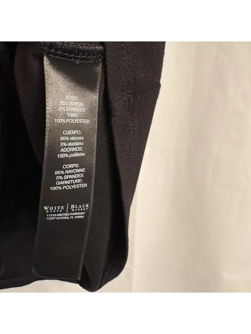 White House Black Market Black Ruffle Blouse Top Women's Size S